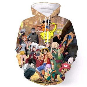 New Sweatshirts Men Hipster 3d Anime Naruto Sasuke Cool Hoodie
