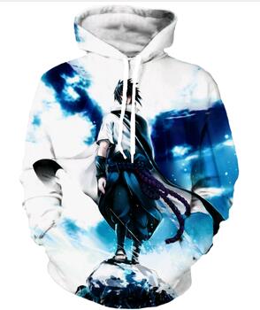 New Sweatshirts Men Hipster 3d Anime Naruto Sasuke Cool Hoodie