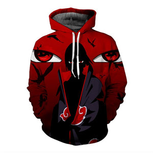 New Sweatshirts Men Hipster 3d Anime Naruto Sasuke Cool Hoodie