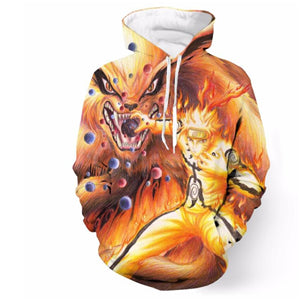 New Sweatshirts Men Hipster 3d Anime Naruto Sasuke Cool Hoodie
