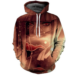 New Sweatshirts Men Hipster 3d Anime Naruto Sasuke Cool Hoodie