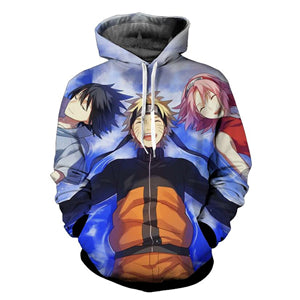 New Sweatshirts Men Hipster 3d Anime Naruto Sasuke Cool Hoodie
