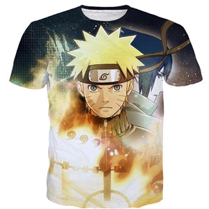 Naruto Kyuubi Uchiha Sasuke Prints tshirts Men Women 3D t shirt