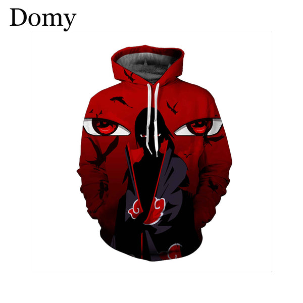 Itachi Uchiha Mangekyou Sharingan Printedautumn Winter Hooded