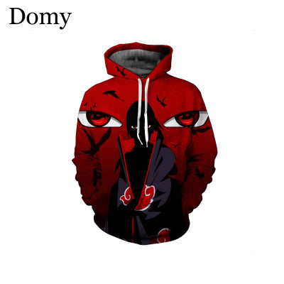 Itachi Uchiha Mangekyou Sharingan Printedautumn Winter Hooded