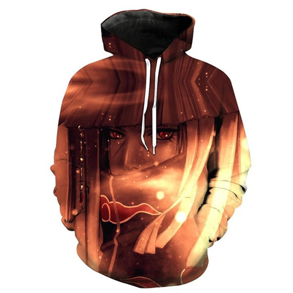 New Sweatshirts Men Hipster 3D Anime Naruto Sasuke Cool Hoodies