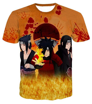 Naruto Kyuubi Uchiha Sasuke Prints tshirts Men Women 3D t shirt